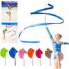KOOFUR Dance Ribbons 2/4M Colorful Gym Ribbons Dance Ribbon Rhythmic Art Gymnastic Ballet Streamer Twirling Rod Stick(Green 2M) view 2