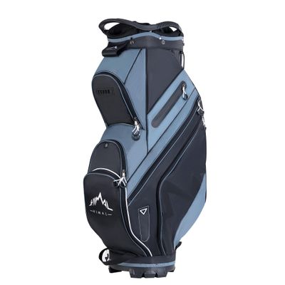 UNIHIMAL 14-Way Golf Cart Bag with Organizer Divider & Rain Cover (Black-Foggy Blue)