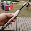 Telescoping Ice Fishing Rod Pole Winter Light Ice Fishing Rod Lightweight Material Handle Fishing Rod view 2
