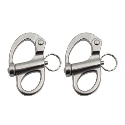 Pjeghbvop 2Pcs Eye Shackle Bail Rigging Sailing Boats Marine Stainless Steel for Sailboats Spinnakers Shackles Stainless Steel