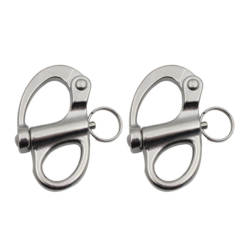 Pjeghbvop 2Pcs Eye Shackle Bail Rigging Sailing Boats Marine Stainless Steel for Sailboats Spinnakers Shackles Stainless Steel