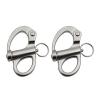 Pjeghbvop 2Pcs Eye Shackle Bail Rigging Sailing Boats Marine Stainless Steel for Sailboats Spinnakers Shackles Stainless Steel view 1