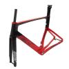 Kuuleyn Road Frame with Front Fork Stem Internal Routing Disc Brake Carbon Fiber Frame Assembly Kit Fiber Road Frameset (M-52CM) view 2