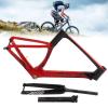 Kuuleyn Road Frame with Front Fork Stem Internal Routing Disc Brake Carbon Fiber Frame Assembly Kit Fiber Road Frameset (M-52CM) view 3