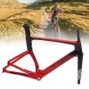Kuuleyn Road Frame with Front Fork Stem Internal Routing Disc Brake Carbon Fiber Frame Assembly Kit Fiber Road Frameset (M-52CM) view 4