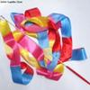 KOOFUR Dance Ribbons 2M/4M Colorful Dance Ribbon Gym Ribbons Dance Ribbon Gym Rhythmic Gymnastics Rod Art Ballet Twirling Stick(2M PK) view 2