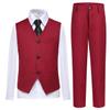 Lycody Boys Suits Kids Burgundy Tuxedo Graduation Suit Vest and Tie Set Toddler Little Boy Dress Clothes for Wedding Christmas Outfit Size 2 view 1