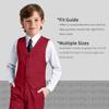 Lycody Boys Suits Kids Burgundy Tuxedo Graduation Suit Vest and Tie Set Toddler Little Boy Dress Clothes for Wedding Christmas Outfit Size 2 view 3
