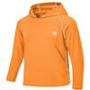 Boys Girls Sun Shirts Size 10 UV UPF Rash Guard Quick Dry Long Sleeve Hoodie Thumb Hole Comfy Outdoor Hiking Travel Beach Orange-Grey view 1
