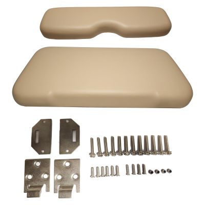 AKWH Golf Cart Front Seat Assembly Cushion and Seat Back Replacement for EZGO Medalist TXT 1994-2013 Comfortable Backrest & Bottom Seat Cushion, Tan