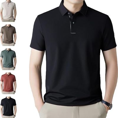 INXKED Shirts for Men, Polo Shirt, Fashion Casual Golf Shirts, Slim Fit Short Sleeve Button Polo (05,3XL)