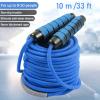 30 FT Long Jump Rope for Kids Adults,Double Dutch Jump Rope,Adjustable Skipping Ropes with High-strength Nylon Braided Rope Core,360Rotation Not Entangled,Long Enough for 6-10 Jumpers.Blue view 2