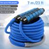 23 FT Long Jump Rope for Kids Adults,Double Dutch Jump Rope,Adjustable Skipping Ropes with High-strength Nylon Braided Rope Core,360Rotation Not Entangled,Long Enough for 4-6 Jumpers.Blue view 2