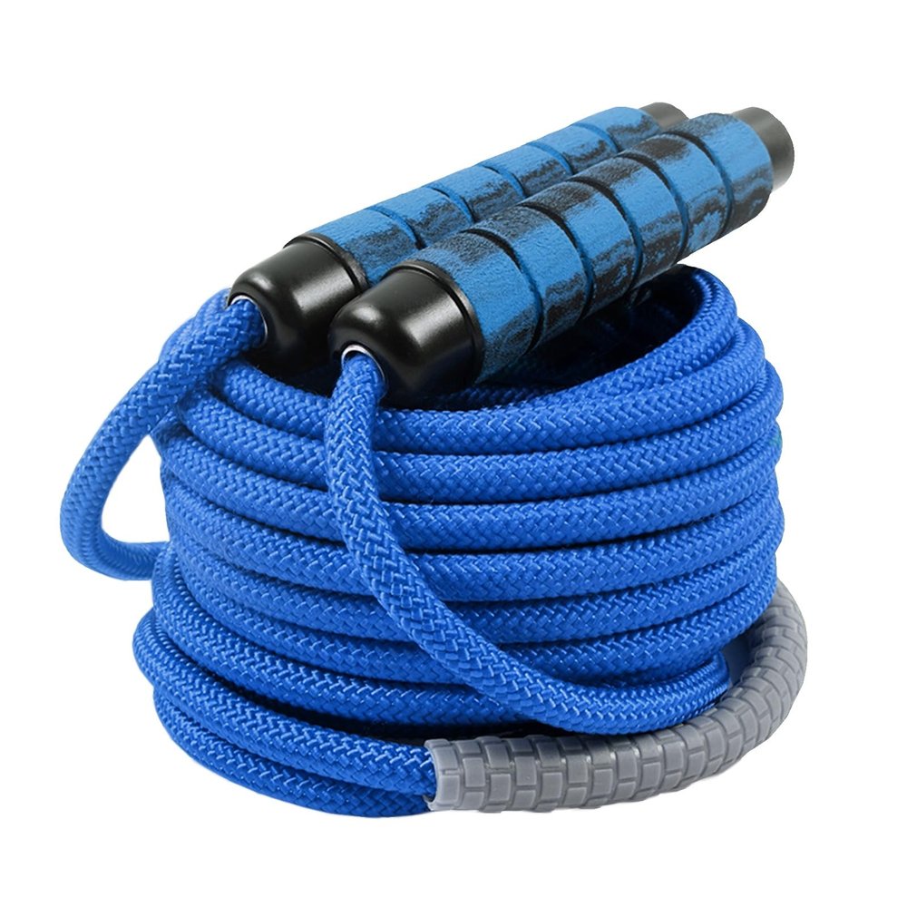 16 FT Long Jump Rope for Kids Adults,Double Dutch Jump Rope,Adjustable Skipping Ropes with High-strength Nylon Braided Rope Core,360Rotation Not Entangled,Long Enough for 2-4 Jumpers.Blue
