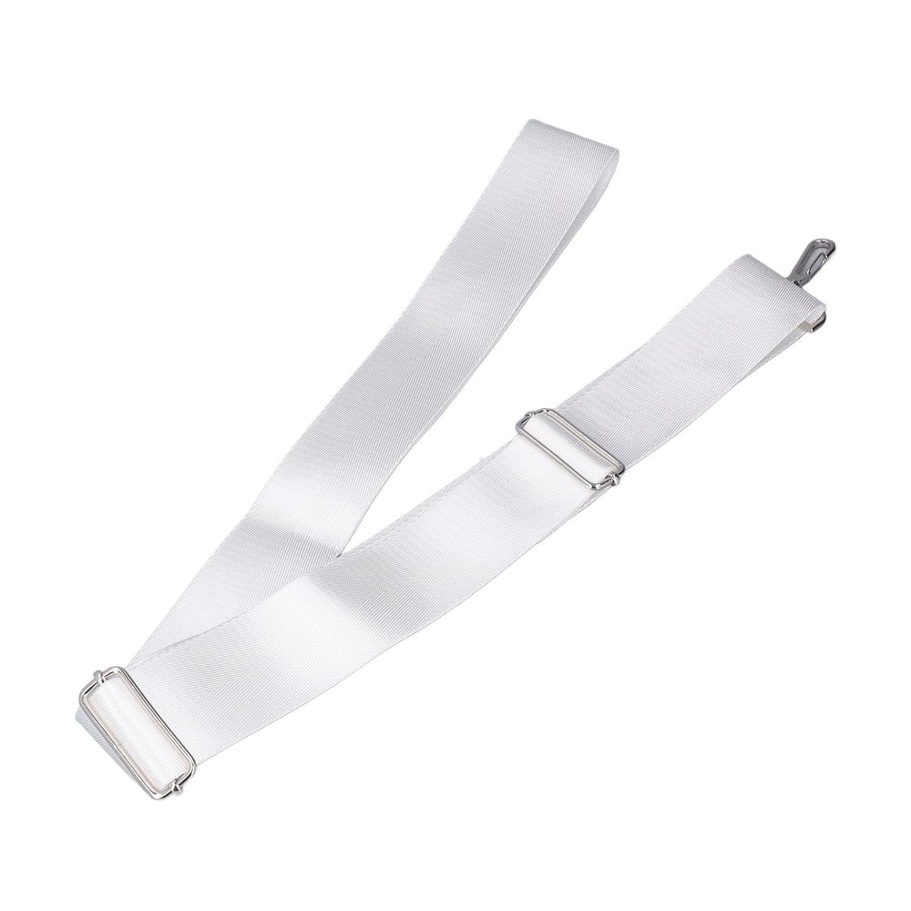 FLEXMAN Tennis Net Center Straps, Heavy Duty Nylon Adjustable Height Tennis Net Straps with Stainless Steel Buckle, White 2.0 x 7.2ft Pro Center Strap for Tennis