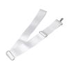 FLEXMAN Tennis Net Center Straps, Heavy Duty Nylon Adjustable Height Tennis Net Straps with Stainless Steel Buckle, White 2.0 x 7.2ft Pro Center Strap for Tennis view 1