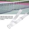 FLEXMAN Tennis Net Center Straps, Heavy Duty Nylon Adjustable Height Tennis Net Straps with Stainless Steel Buckle, White 2.0 x 7.2ft Pro Center Strap for Tennis view 2