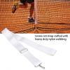 FLEXMAN Tennis Net Center Straps, Heavy Duty Nylon Adjustable Height Tennis Net Straps with Stainless Steel Buckle, White 2.0 x 7.2ft Pro Center Strap for Tennis view 3