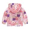 Baby Girl Rain Jacket Baby Girls Hooded Jacket Floral Pattern Coat Windbreaker for Spring/Autumn Baby Rain Coat (Purple, 4-5 Years) view 2