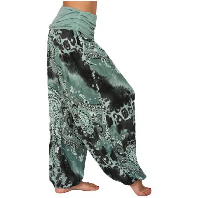 Boho Jumpsuit for Women 2024 Plus Size Women's Boho Hippie Harem Pants High Smocked Waist Printed Patchwork Sweatpants Yoga 90S Goth Baggy Casual Trousers Hippie Clothes for Women Vintage Boho