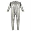 Linjinx Women's Shiny Metallic Unitard Turtleneck Long Sleeve Zentai Suit Catsuit Jumpsuit Dancewear Grey X-Large view 4