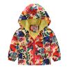 NineFit Basics Baby Girl Rain Jacket Baby Girls Hooded Jacket Floral Pattern Coat Windbreaker for Spring/Autumn Baby Rain Coat (Yellow, 3-4 Years) view 1