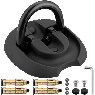 VINTEAM Heavy-Duty Ground Anchor with Spacious Internal Storage for Multiple Chain Locks, Perfect for Motorcycle and Bike Security - Features Reliable Fastening Points and Convenient Foldable Design