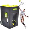 GYQSSD Portable Automatic Tennis Ball Launcher, Smart Automatic Ball Throwing Machine, Adjustable Angle, Speed, Rotation, 50 Ball Capacity - Beginners Sports Practice view 1