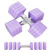 20 LBS Dumbbells Adjustable Hand Weights for Women Men, 4 in 1 Free Weight Dumbbell Set Adjust Hand Weight Set Exercise Fitness Dumbbells for Home Gym Workout Equipments, Purple view 1
