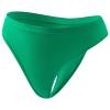 High Waisted Womens Underwear Seamless Underwear Women Tummy Control Underwear Briefs Solid Panties Plus Size Green view 2