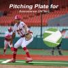 Softball Pitching Mat,10' x 3' Softball Pitching Mound with Pitching Rubber,for Pitchers Indoor Outdoor Pitching Practice,5mm Bottom (Green) view 2