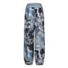 Beach Pants for Women Petite Plus Size Womens Elastic High Waisted Palazzo Pants Casual Wide Leg Long Lounge Pant Trousers with Pocket Boho Clothes for Women Hippie Plus Size Harem Boho Clothes view 4