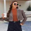 Ekouaer Women 3 Pack Turtleneck Shirts Ribbed Thermal Underwear Tops Lightweight Long Sleeve Layer Tees Basic Pullover Blouse XS (Black + Brown + Caramel) view 4
