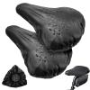 GEEHUA Bike Seat Covers, 2Pcs Waterproof Bicycle Seat Cover Bicycle Saddle Rain Dust Cover with Elastic Bike Seat Sun Dust Protector Washable Bike Seat Cushion Cover for Women Men City Mountain view 1