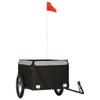 vidaXL Bike Trailer, Kids Bicycle Cargo Trailer Carrier, Child Bike Trailer, Bike Buggy Carriage Cycle Trailer, Black and Gray 99.2 lb Iron view 1