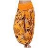 Beach Pants for Women Cover Up Petite Palazzo Pants for Women Boho Floral Print High Waist Wide Leg Lounge Casual African Print Harem Hippie Loose Lounge Pant Bohemian Clothes for Women Plus Size view 1