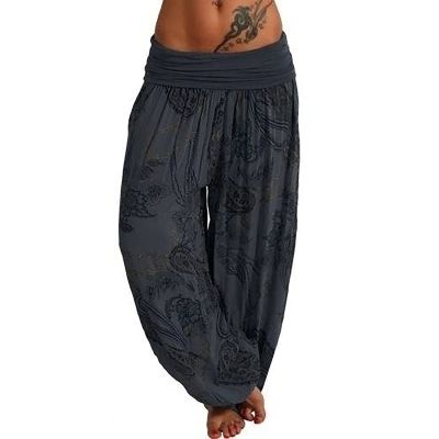 Boho Pants for Women 2024 Petite Womens Summer Wide Leg Cotton Palazzo Harem Pants Beach Vacation Harm Pants Trousers Boho Clothes for Women Vintage Hippie Palazzo Pants Boho Joggers