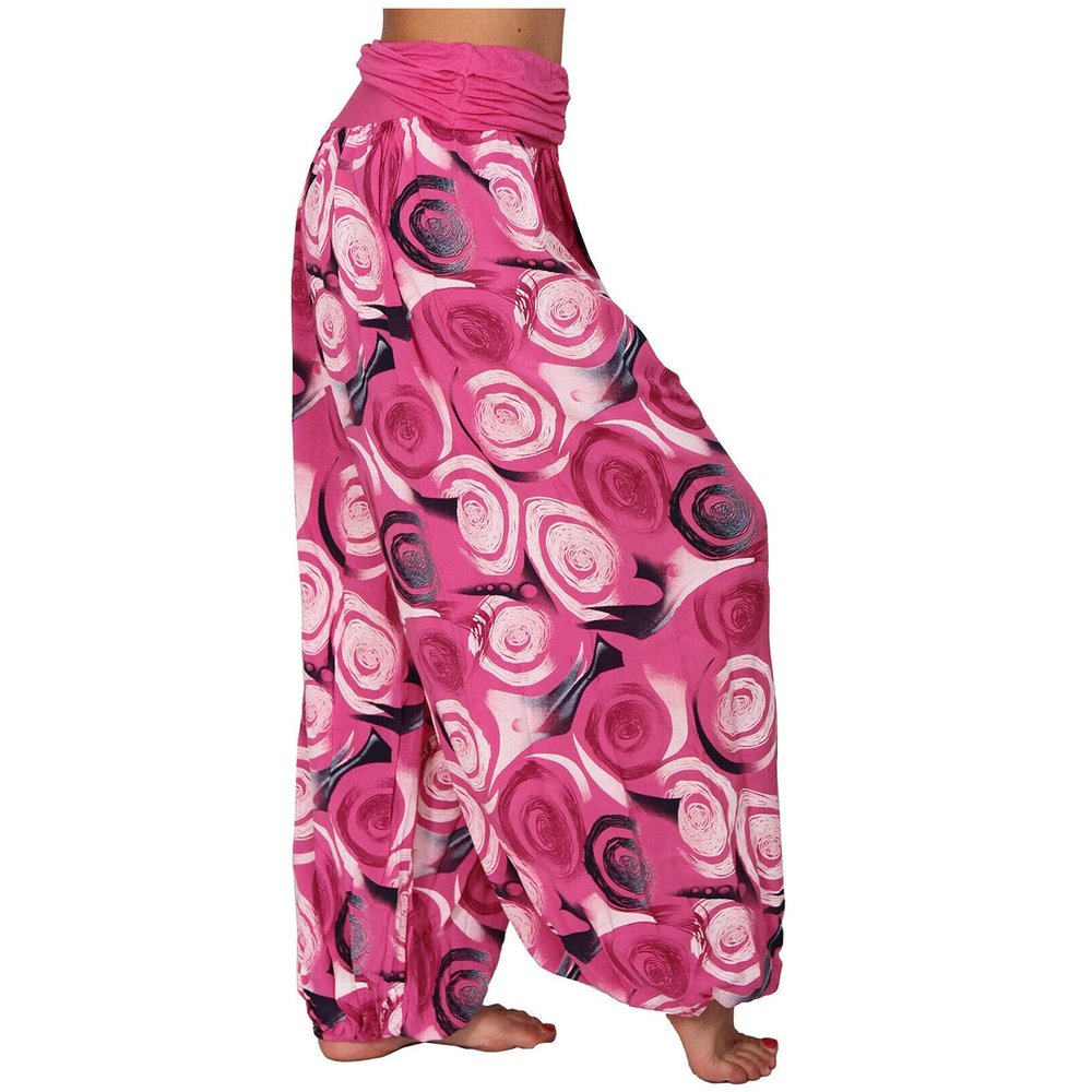 Boho Jumpsuit for Women Hippie Dressy Harem Pants Women High Waist Bohemian Yoga Pants with Pockets Boho Hippie Clothes Bohemian Clothes for Women 2024 Hippie Palazzo Pants Boho Joggers