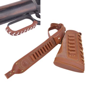Leather Rifles Ammo Pouch with Sling