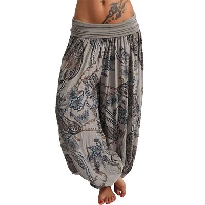Boho Jumpsuit for Women Petite Dressy Women Summer High Waisted Cotton Palazzo Pants Wide Leg Long Lounge Pant Trousers with Pocket Hippie Clothes for Women Bohemian Harem Boho Clothes