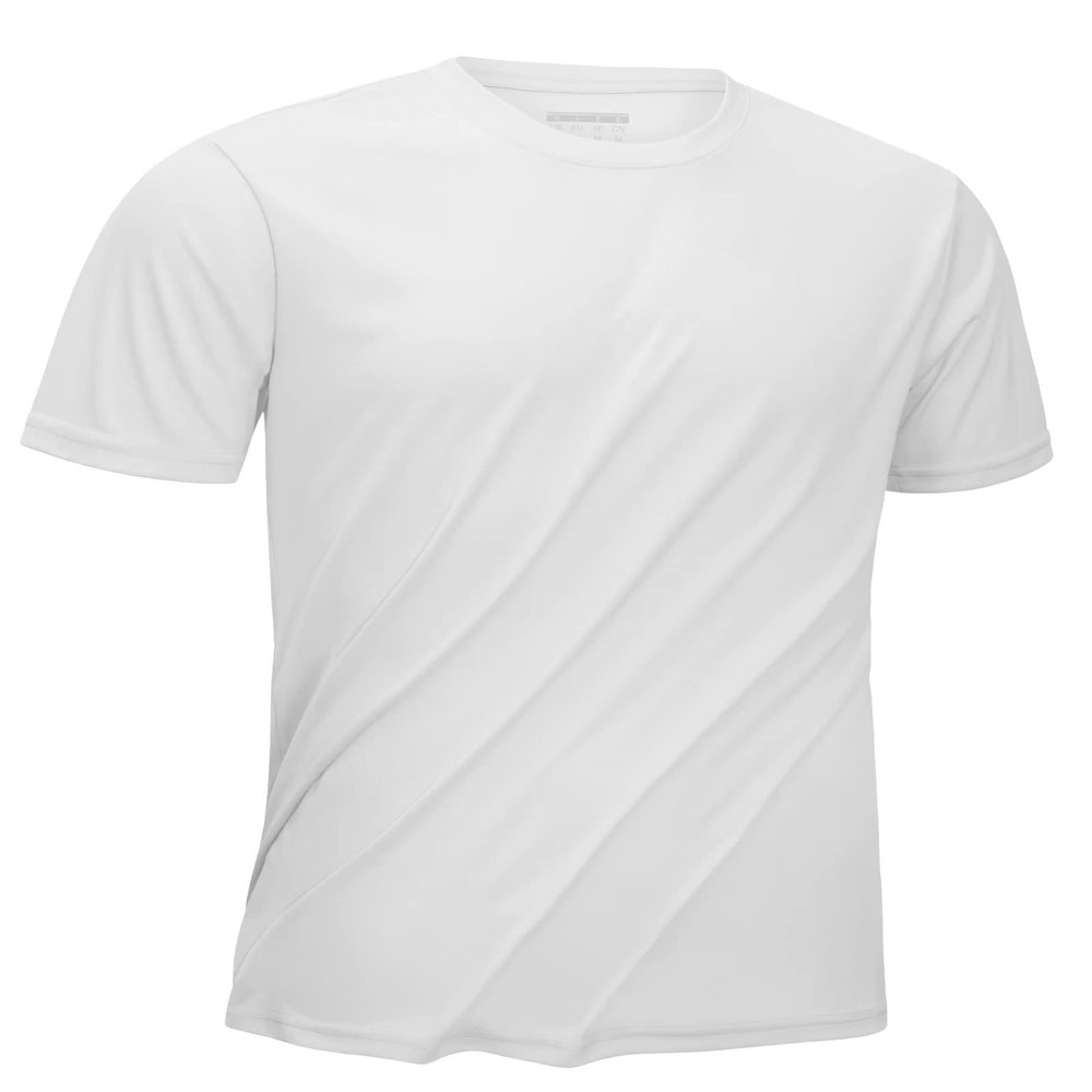 KEFITEVD Short Sleeve Rash Guard for Men UPF 50+ Sun Protection Swim Shirts SPF Workout Fishing Athletic T-Shirt White