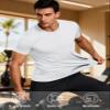 KEFITEVD Short Sleeve Rash Guard for Men UPF 50+ Sun Protection Swim Shirts SPF Workout Fishing Athletic T-Shirt White view 2