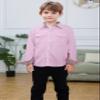 SANGTREE Boys Cotton Button Down Shirts Long Sleeves Western Shirt with Double Chest Pockets, Pink, 10-11 Years = Tag 170 view 4