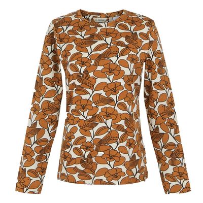 Regatta Womens Orla Kiely Long Sleeve Winter T-Shirt - Birdy Brown - XS/4