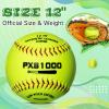 WinnerWhy 18 Pcs Sports Practice Softballs Leather Covered Training Ball Slow Pitch Softball Balls for Games, Practice and Training(12 Inch) view 2