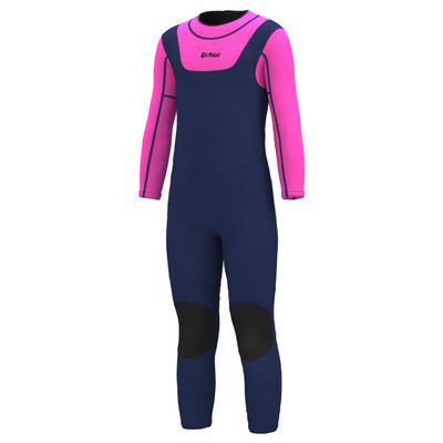 SURQO Kids Wetsuit Girls 3/2mm Neoprene Thermal Full Wet Suit in Cold Water for Swimming Surfing (11, Pink)