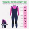 SURQO Kids Wetsuit Girls 3/2mm Neoprene Thermal Full Wet Suit in Cold Water for Swimming Surfing (11, Pink) view 3