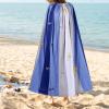 Aosekaa Portable Changing Room Privacy Shelter Changing Cover up Changing Tent for Beach Who Need to Change Outdoors Swimmers, Blue Stripes, 1.5m view 3