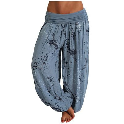 Beach Pants for Women 2024 Vacation Women's Loose Baggy Hippie Boho Yoga Pants Bohemian Beach Harem Trousers Jumpsuit Bohemian Clothes for Women 2024 Hippie Palazzo Pants Boho Joggers