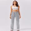 PINSPARK Loose Sweatpants Womens Fall Winter Athletic Pants Comfy Lounge High Waisted Sweat Pants Elastic Waist Sports Pants with Pockets Heather Light Grey Regular XL view 2